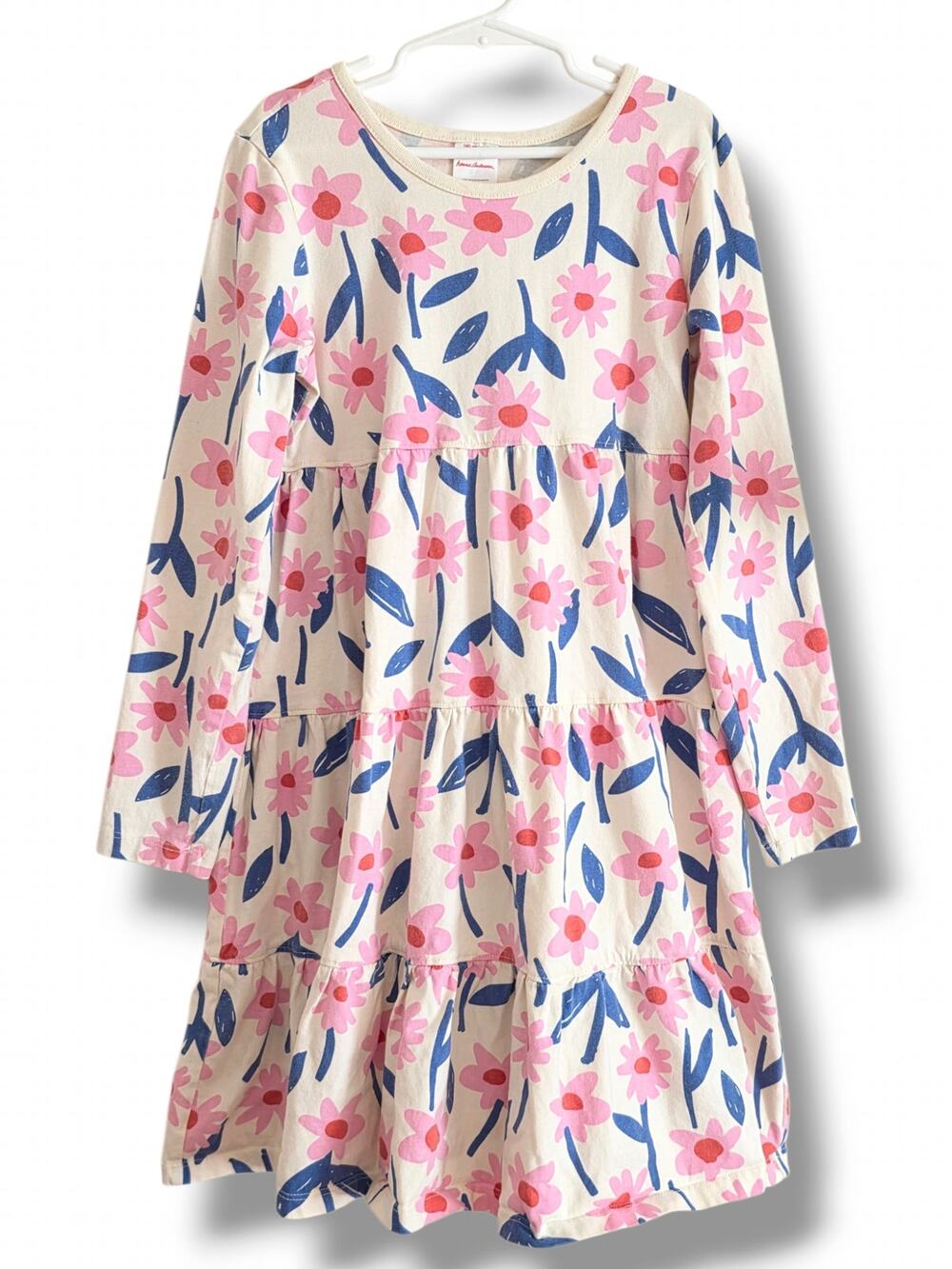 Hanna Andersson Girls 10 (140cm) Twirl Power Multi Daisy Longsleeve Cotton Dress